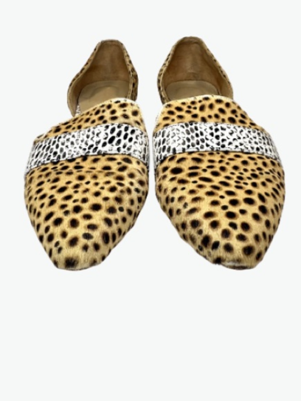 Poppy Barley Animal Print Calf Hair D'Orsay Flats | 9.5 - Picture 4 of 9
